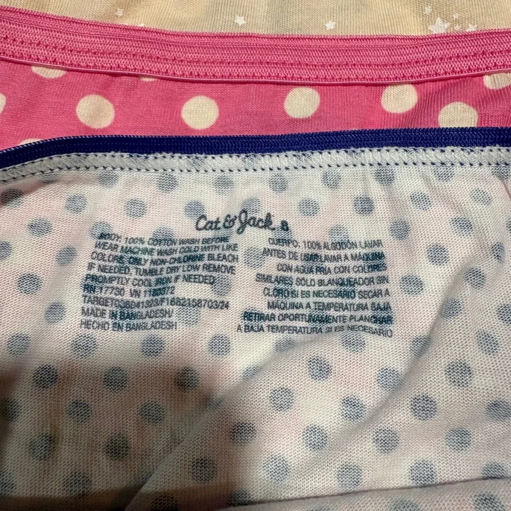 Cat & Jack Girls Cotton Brief Underwear 10 Pack Size S Hearts Polka Dots Multi